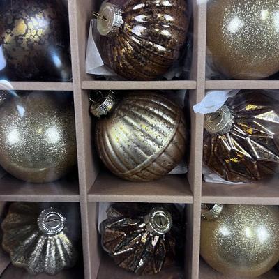 2 Sets of Mercury Glass Ornaments 