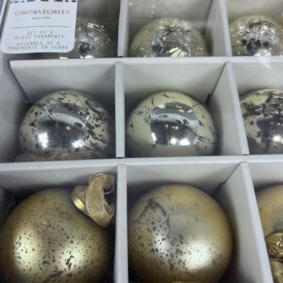 2 Sets of Mercury Glass Ornaments 