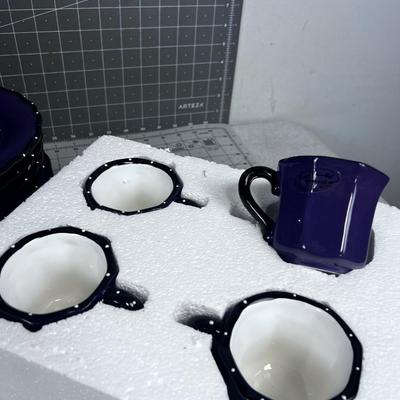 CASA VERO PURPLE DISHES Hand painted
