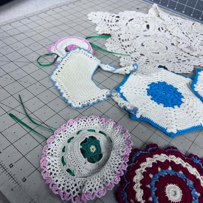 Linen and doylies etc.