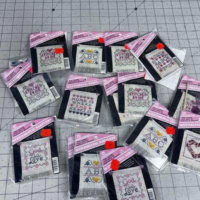 Large lot of Cross Stitch Samplers 
