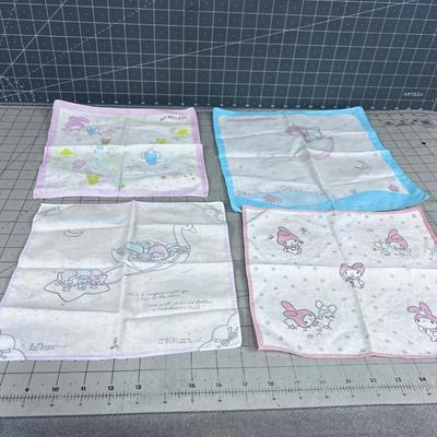 San Rio My Melody, Little Twin Stars, Bunny, HANKIES - OMG 1970's VINTAGE!!! 
