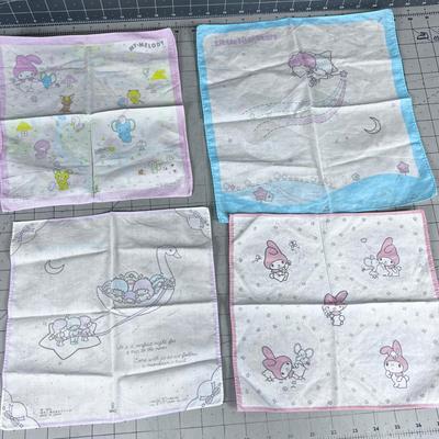 San Rio My Melody, Little Twin Stars, Bunny, HANKIES - OMG 1970's VINTAGE!!! 