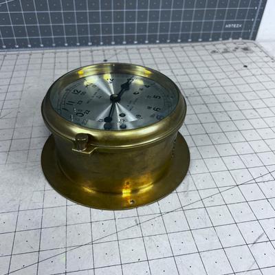 Antique Brass Bell Clock Co. Ships Clock