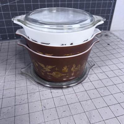 PYREX Early American 3 Piece Casserole Set