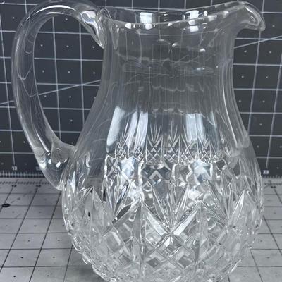 Cut Glass Water Pitcher NICE! 