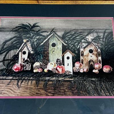 Kay Berman Bird House Watercolor, Famed Nicely!