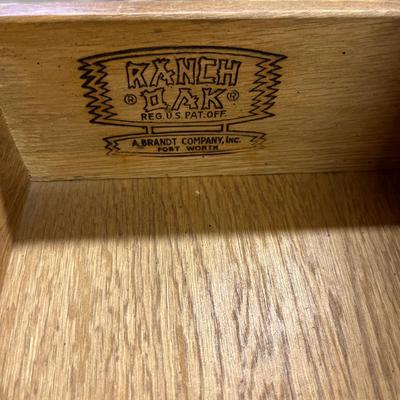B57- A Brandt Ranch Oak side table (vintage)