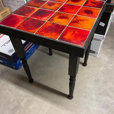 B65- cute tile top table