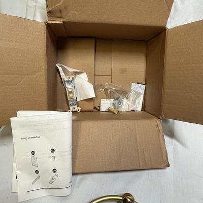Box of brass fixtures