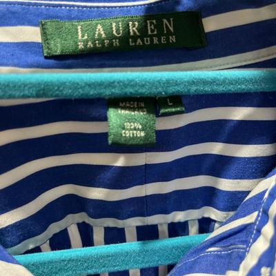 CB1- Ralph Lauren striped button down shirts (8)size Large