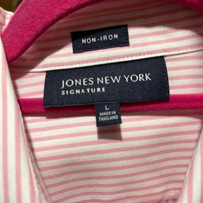 CB3- Jones, New York signature shirts (8), size Large