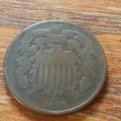 LOT 30 1868 TWO CENT COIN