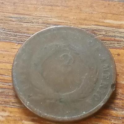 LOT 30 1868 TWO CENT COIN