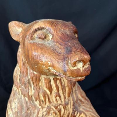 Wooden Bear Sculpture (DR-MK)