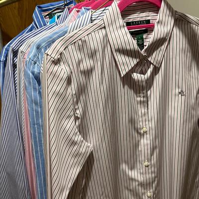 CB9- Ralph Lauren shirts (8) size Large