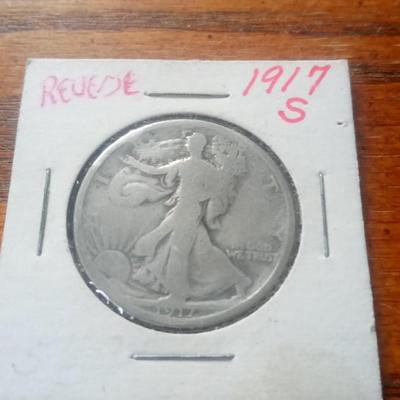 LOT 36 1917-S REVERSE HALF DOLLAR