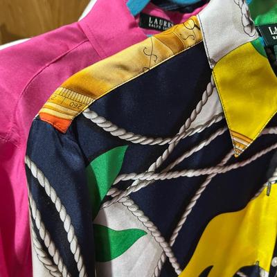 CB28- 2 Ralph Lauren silk shirts, Jean & linen shirts