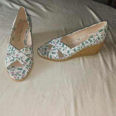LIKE NEW JACK RODGERS LADIES WEDGE SHOES SIZE 7.5