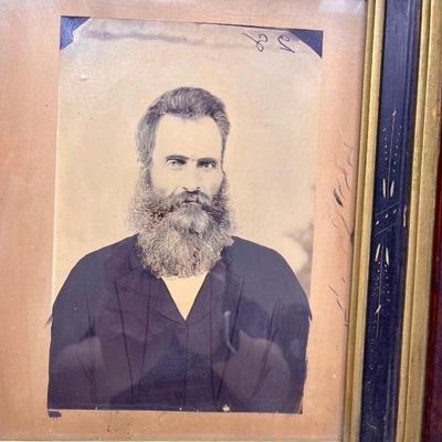Antique Photo of Unknown Man in Frame