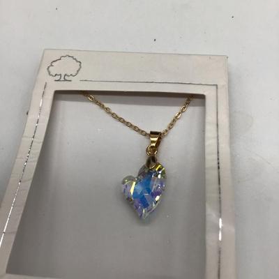 Beautiful crystal charm on necklace