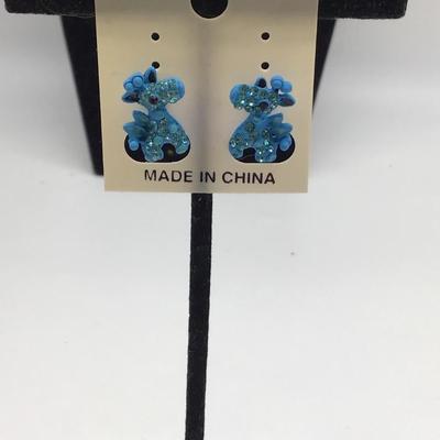 Blue dragon earrings