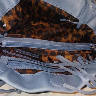 B MAKOWSKY LEATHER PURSE WITH FRINGE