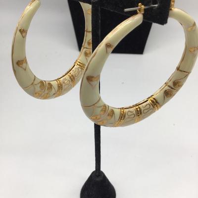 Designed hoop earrings