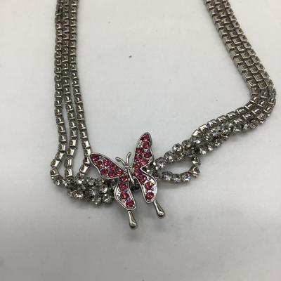 Butterfly choker necklace