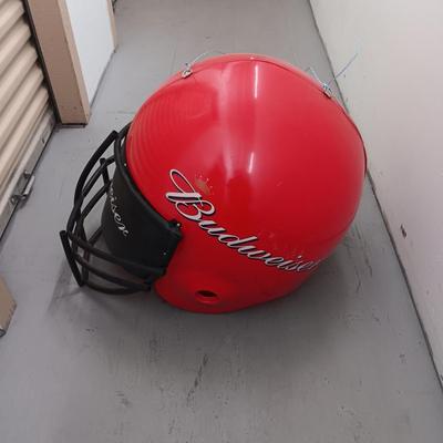 HUGE BUDWEISER PLASTIC ADVERTISING FOOTBALL HELMET