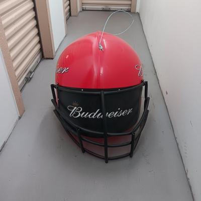 HUGE BUDWEISER PLASTIC ADVERTISING FOOTBALL HELMET
