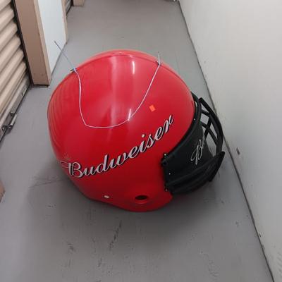 HUGE BUDWEISER PLASTIC ADVERTISING FOOTBALL HELMET