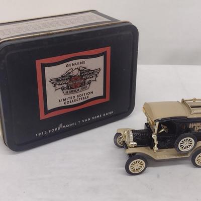 Harley-Davidson 1913 Ford Model T Van Die Cast Coin Bank with Box (#23)