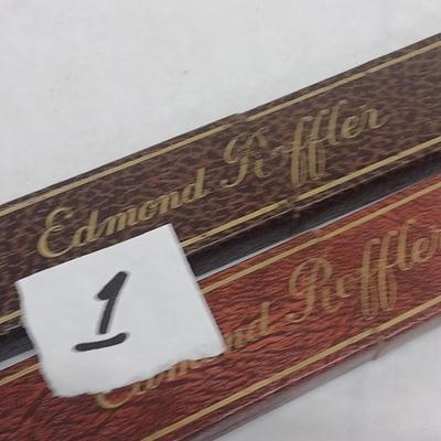 Pair of Vintage Edmond Roffler Straight Blade Shavers with Celluloid Handles (#1)