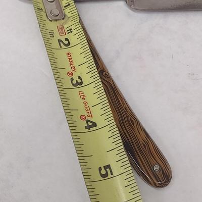 Vintage Wester Bros. Del Fi Straight Blade Shaver with Wood Grain Celluloid Handle and Box (#3)