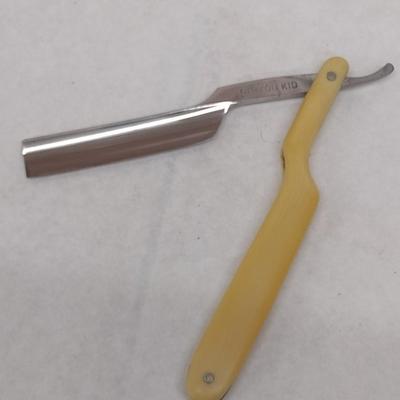 Vintage L. M. Taylor 'Oh, You Kid' Straight Blade Shaver with Celluloid Handle and Box (#5)