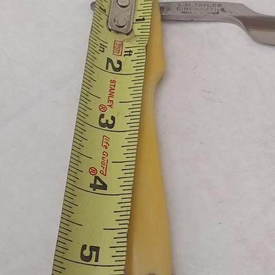 Vintage L. M. Taylor 'Oh, You Kid' Straight Blade Shaver with Celluloid Handle and Box (#5)