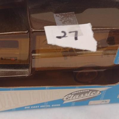 ERTL Carolina Panthers Antique Panel Van Team Die Cast Coin Bank with Box (#27)