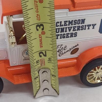 ERTL Clemson Tigers 1987 ACC Champions Delivery Van Die Cast Coin Bank with Box (#29)
