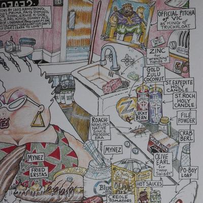 Bunny Matthews - Vic and Nat'ly's "Nint' Ward Nawlins" Print