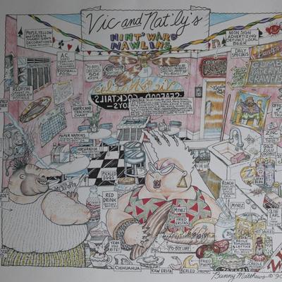 Bunny Matthews - Vic and Nat'ly's "Nint' Ward Nawlins" Print