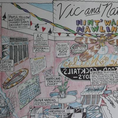 Bunny Matthews - Vic and Nat'ly's "Nint' Ward Nawlins" Print