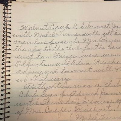 Vintage 1941 Walnut Creek Club Minutes