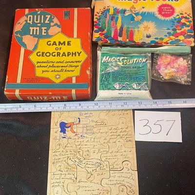 Vintage Games and Letter Puzzle