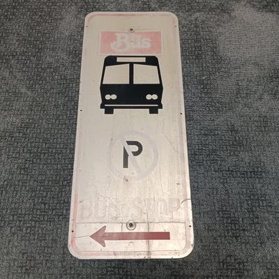 ALUMINUM BUS STOP SIGN