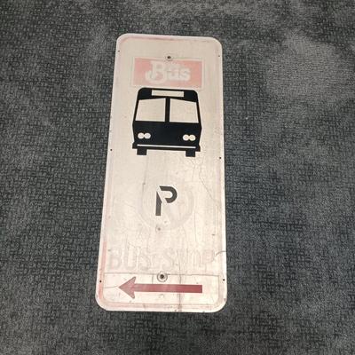 ALUMINUM BUS STOP SIGN