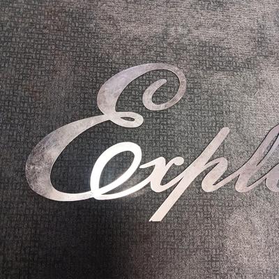 METAL "EXPLORE" WALL SIGN