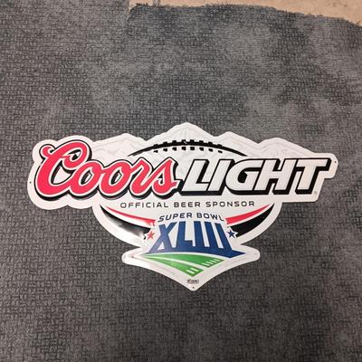 COORS LIGHT SUPER BOWL XLIII TIN SIGN