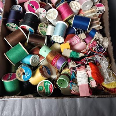 SEWING AND EMBROIDERY THREAD, BUTTONS AND PINS