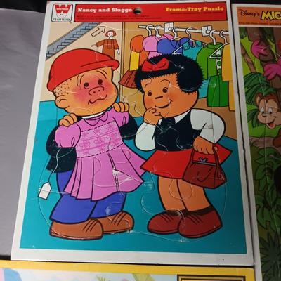 DISNEY'S MICKEY MOUSE & NANCY AND SLUGGO FRAME TRAY PUZZLES